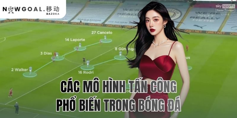 Các Mô Hình Tấn Công Phổ Biến Trong Bóng Đá
